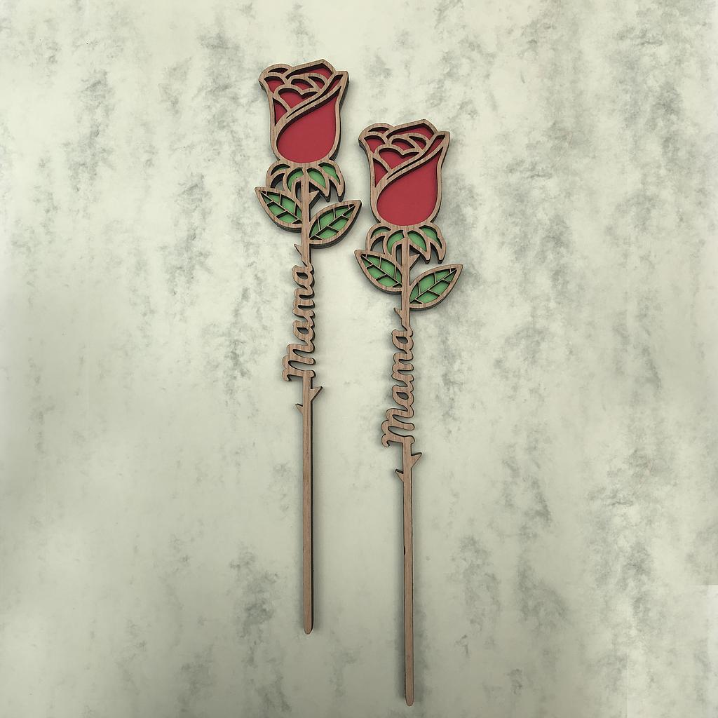 Rosas personalizadas de madera