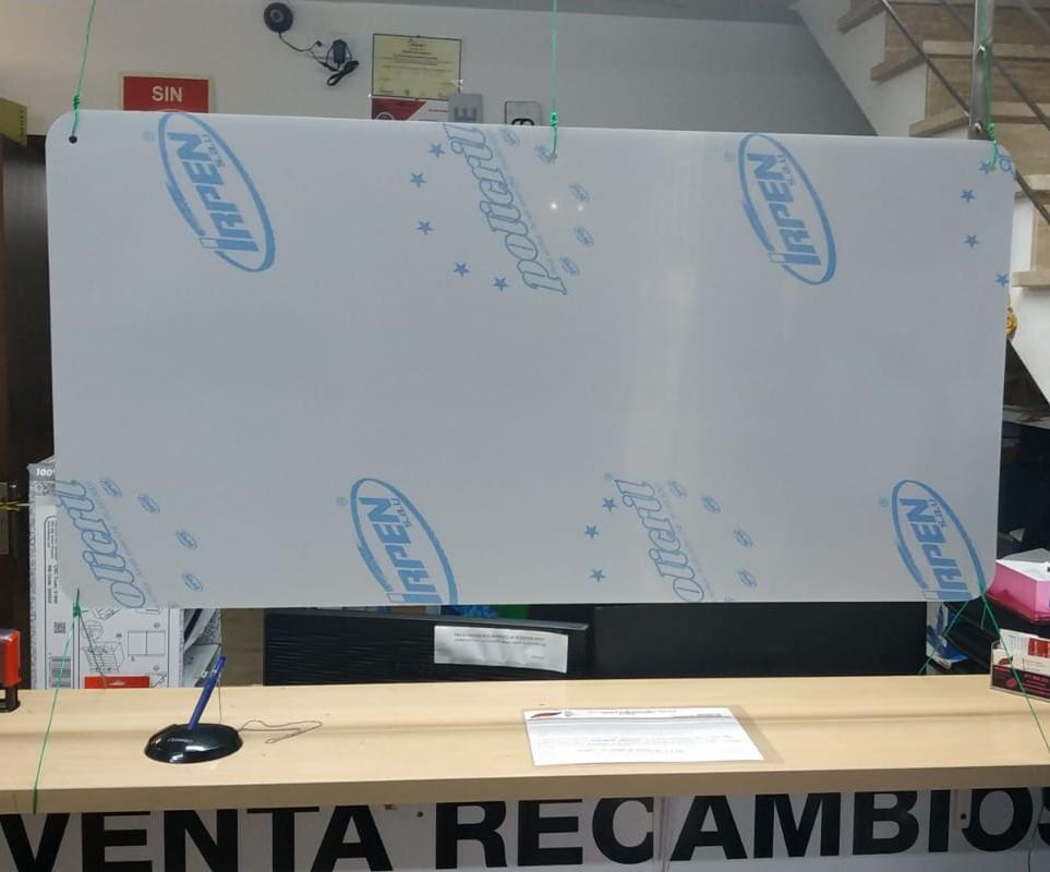 Mampara Colgante anticontagio