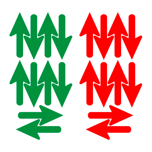 Flechas indicadoras adhesivas Pack 2