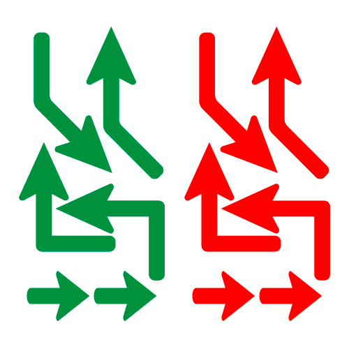 Flechas indicadoras adhesivas Pack 3