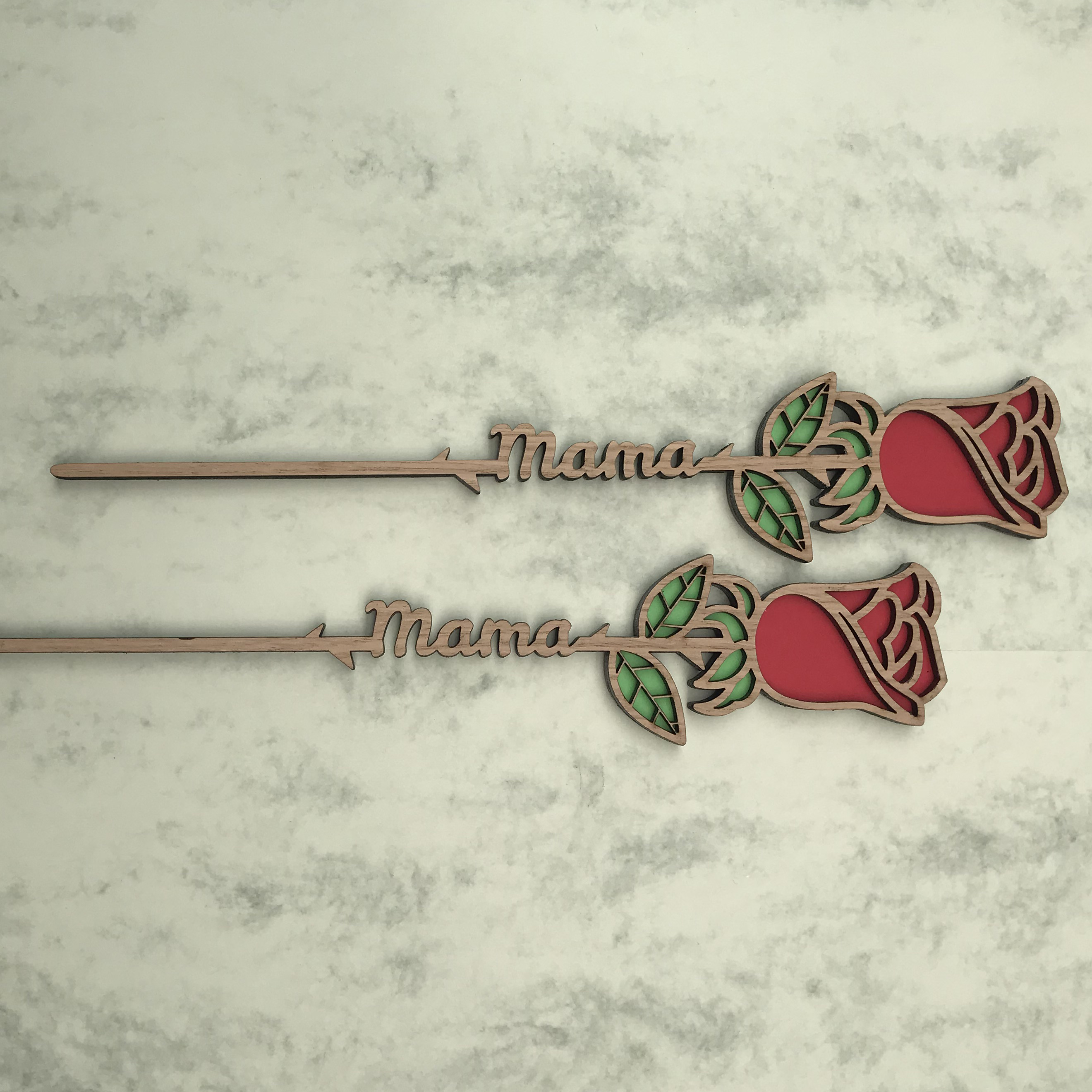 Rosas personalizadas de madera