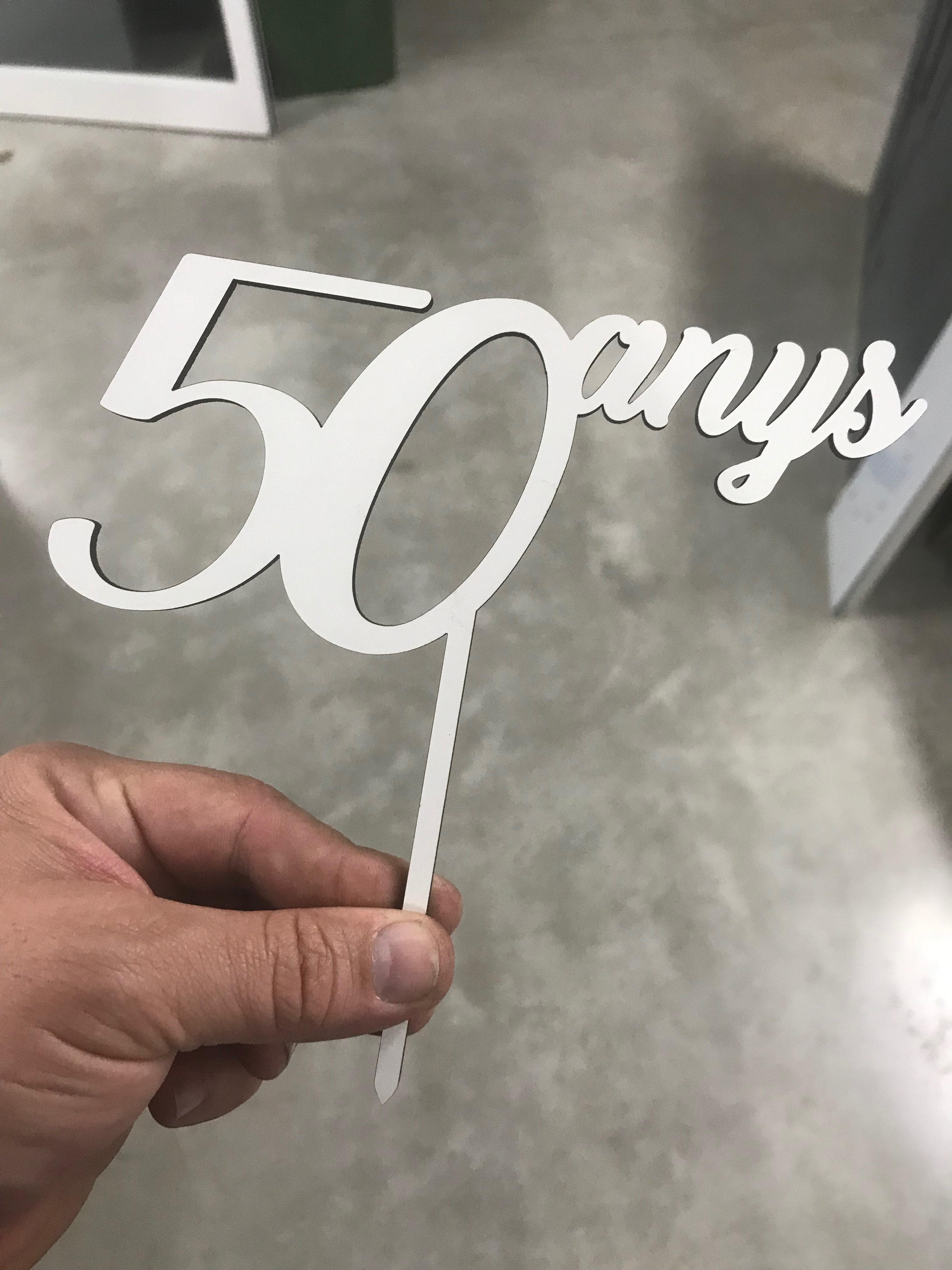 Topper para tartas de Melamina vinilada