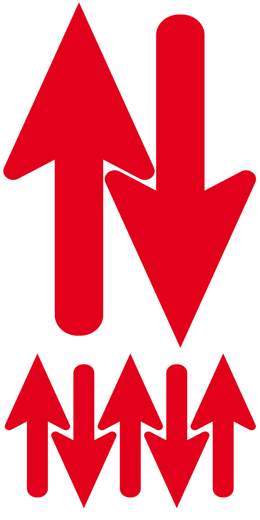 Flechas indicadoras adhesivas Pack 1