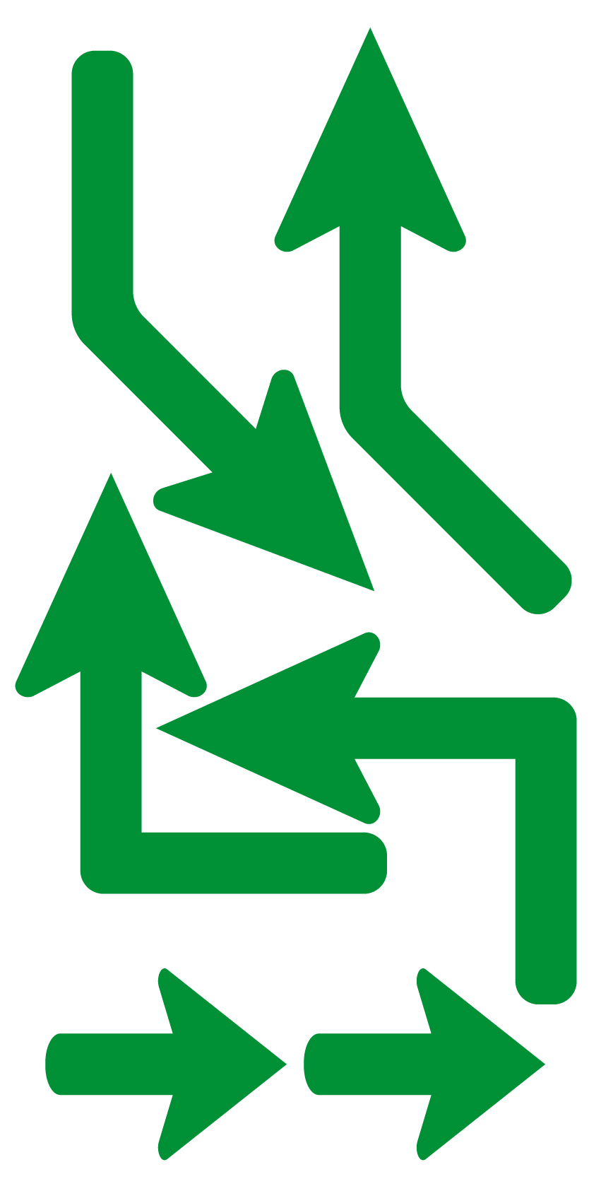 Flechas indicadoras adhesivas Pack 3