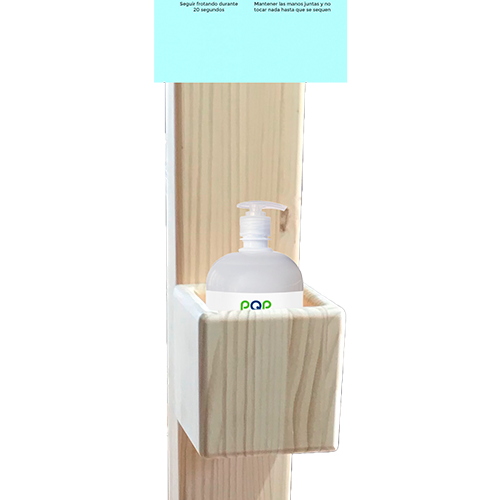 Soporte desinfectante madera